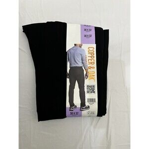 Copper & Oak Men's All Day Tech Pants 30x32 Straight  black